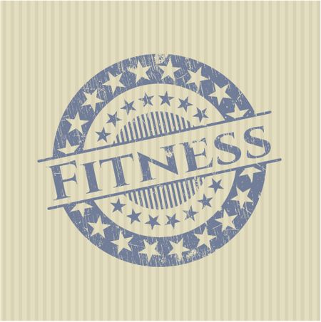 Fitness rubber stamp with grunge texture
