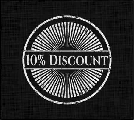 10% Discount chalkboard emblem