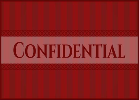 Confidential card or poster