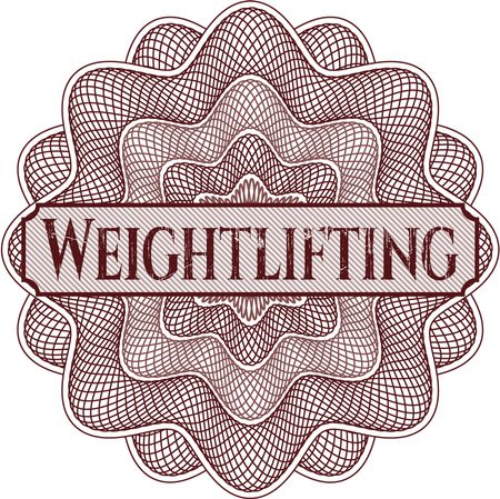 Weightlifting abstract linear rosette