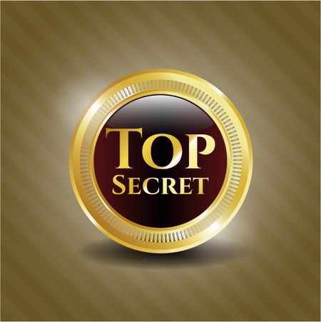 Top Secret gold emblem or badge