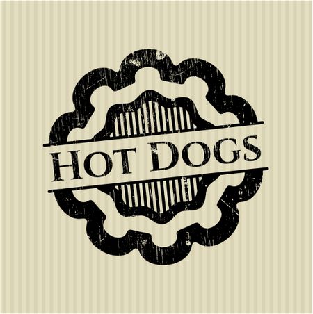 Hot Dogs rubber grunge texture stamp