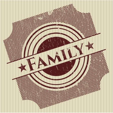 Family rubber grunge texture stamp
