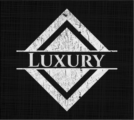 Luxury chalkboard emblem written on a blackboard