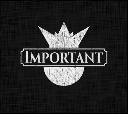 Important written on a chalkboard