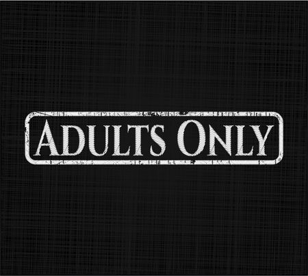 Adults Only with chalkboard texture