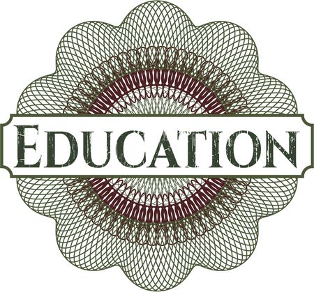 Education abstract rosette