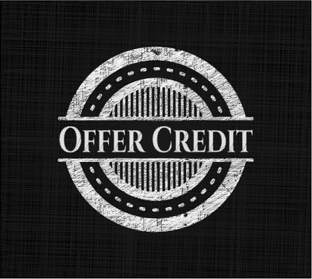 Offer Credit chalkboard emblem