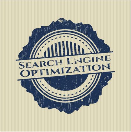 Search Engine Optimization rubber grunge stamp