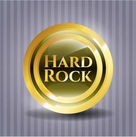 Hard Rock gold shiny badge