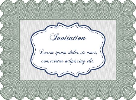 Retro invitation template. Complex background. Customizable, Easy to edit and change colors.Excellent complex design. 