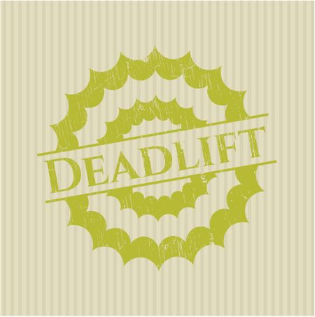 Deadlift rubber grunge stamp