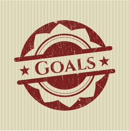 Goals rubber seal with grunge texture
