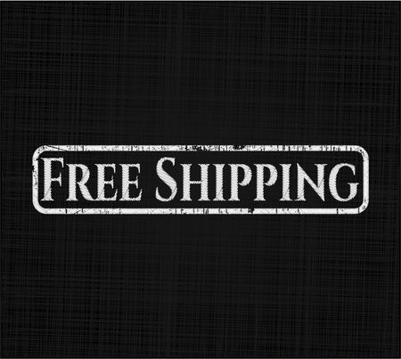 Free Shipping written with chalkboard texture