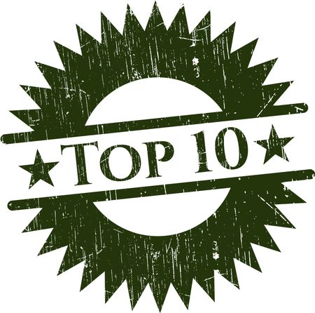 Top 10 rubber stamp with grunge texture