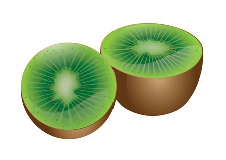 fresh and delicious kiwi fruit graphic isolated