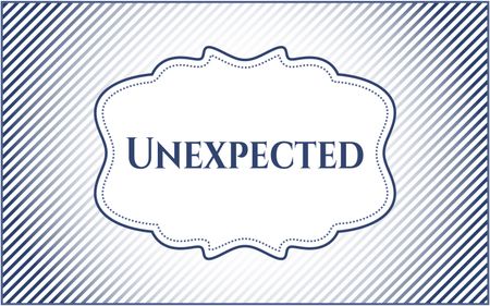 Unexpected colorful poster