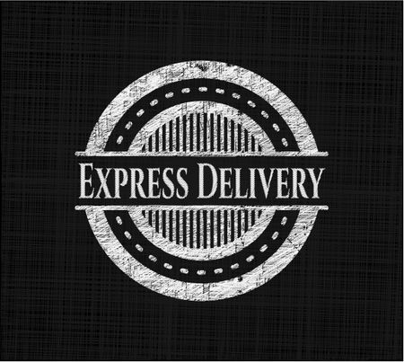 Express Delivery with chalkboard texture