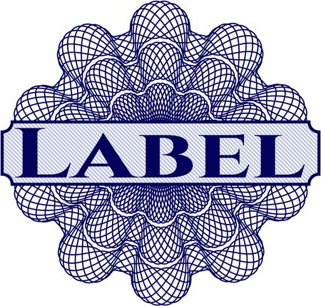 Label abstract rosette