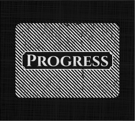 Progress chalkboard emblem