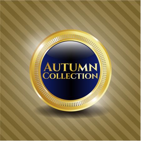 Autumn Collection golden emblem or badge
