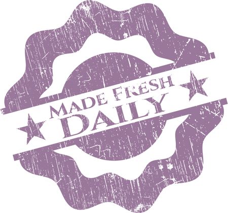 Made Fresh Daily rubber stamp with grunge texture