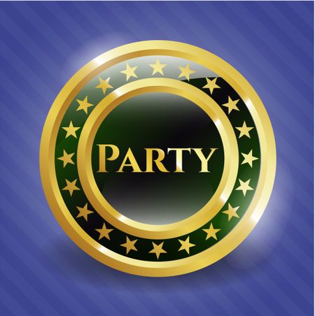 Party gold shiny emblem