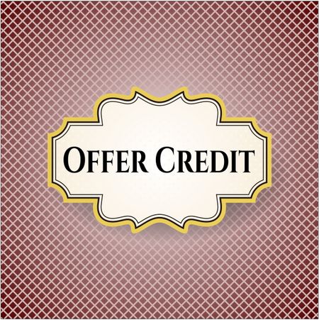 Offer Credit banner or card