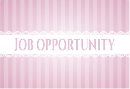 Job Opportunity retro style card, banner or poster