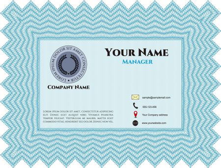 Vintage Style Business card. Beauty design. Border, frame.With quality background. 