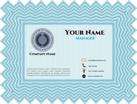 Vintage Style Business card. Beauty design. Border, frame.With quality background.