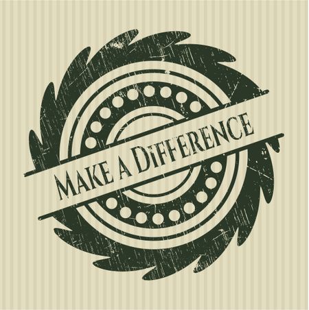 Make a Difference grunge seal