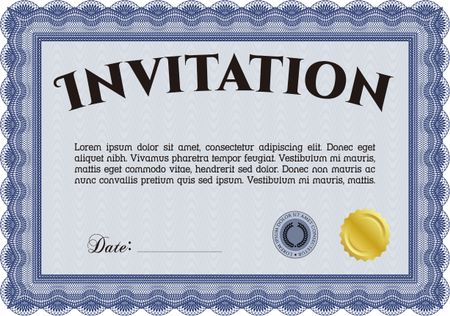 Formal invitation. Complex design. Customizable, Easy to edit and change colors.With quality background. 