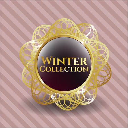 Winter Collection gold emblem or badge