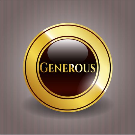 Generous gold emblem or badge