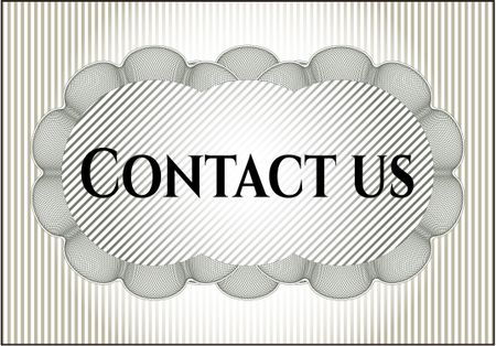 Contact us colorful card