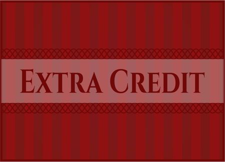 Extra Credit vintage style card or poster