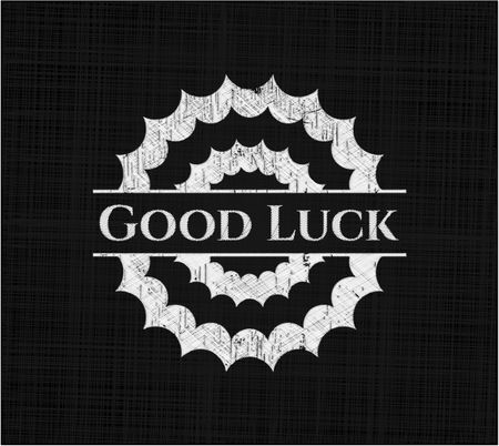 Good Luck written on a blackboard