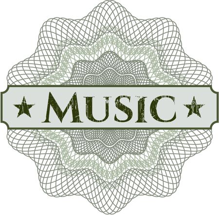 Music abstract rosette