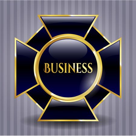 Business gold emblem