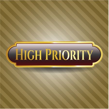 High Priority gold emblem