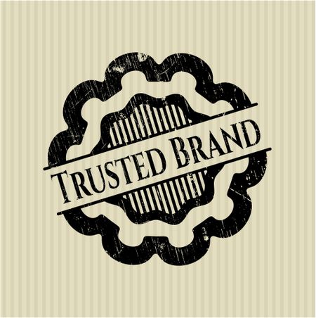 Trusted Brand rubber stamp with grunge texture