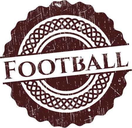 Football rubber grunge texture stamp