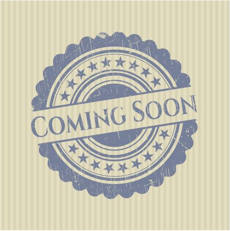 Coming Soon rubber grunge texture stamp