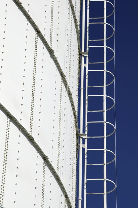 Ladder on grain elevator