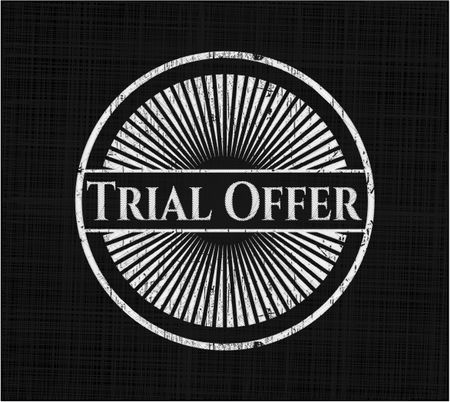Trial Offer with chalkboard texture