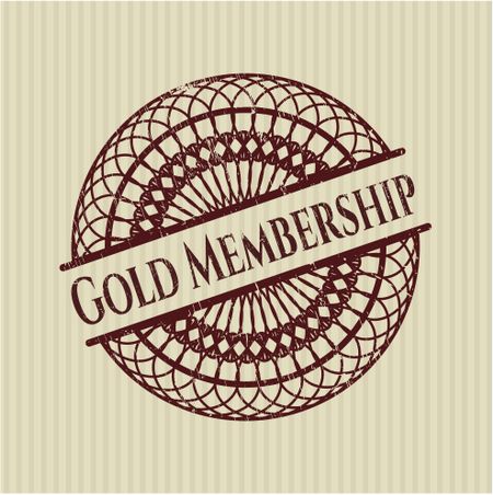 Gold Membership rubber grunge stamp
