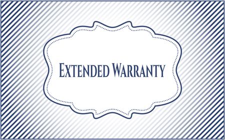 Extended Warranty colorful card