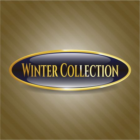 Winter Collection gold emblem or badge
