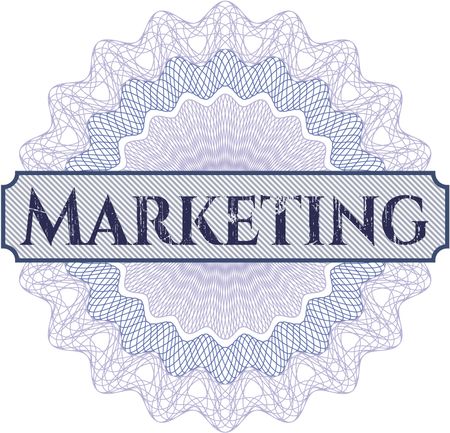 Marketing abstract linear rosette